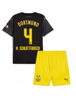 Otroške Nogometnih dresov Borussia Dortmund Nico Schlotterbeck #4 Gostujoči 2024-25 Kratki rokavi (+ hlače)